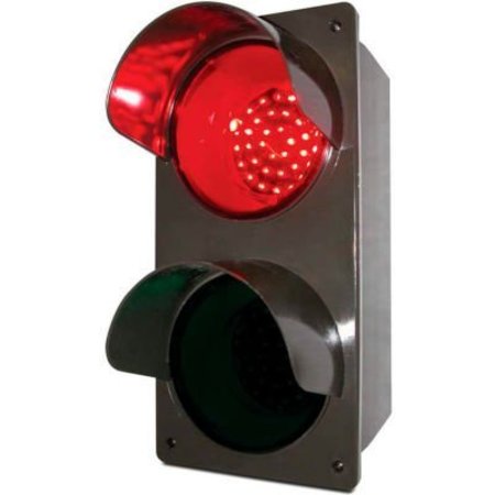 TAPCO, TRAFFIC & PARKING CONTROL CO 108983 LED Traffic Controller Signal, Vertical, Red/Green, Wall Mount, 120V 143468